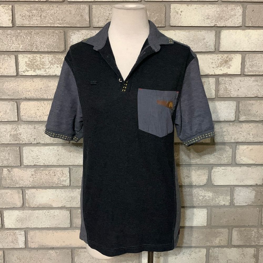3for$20 mcdonald unisex polo shirt black gray Xs